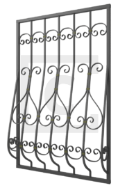 Решётка на окно дутая кованая 6-15