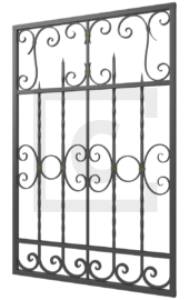 Решётка на окно кованая с фрамугой 5-23