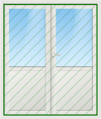 Решётка на окно сварная дутая 4-47 на тамбурную дверь