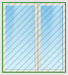 Решётка на окно сварная дутая 4-47 на двухстворчатое окно