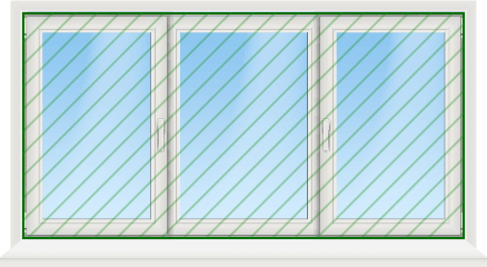 Решётка на окно сварная дутая 4-47 на трехстворчатое окно