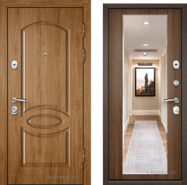 Дверь металлическая накладная в квартиру шпон — винорит